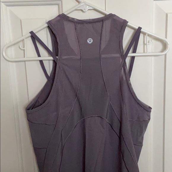 Like New lululemon mesh tank top 2 in 1 sz 4 - Picture 6 of 7